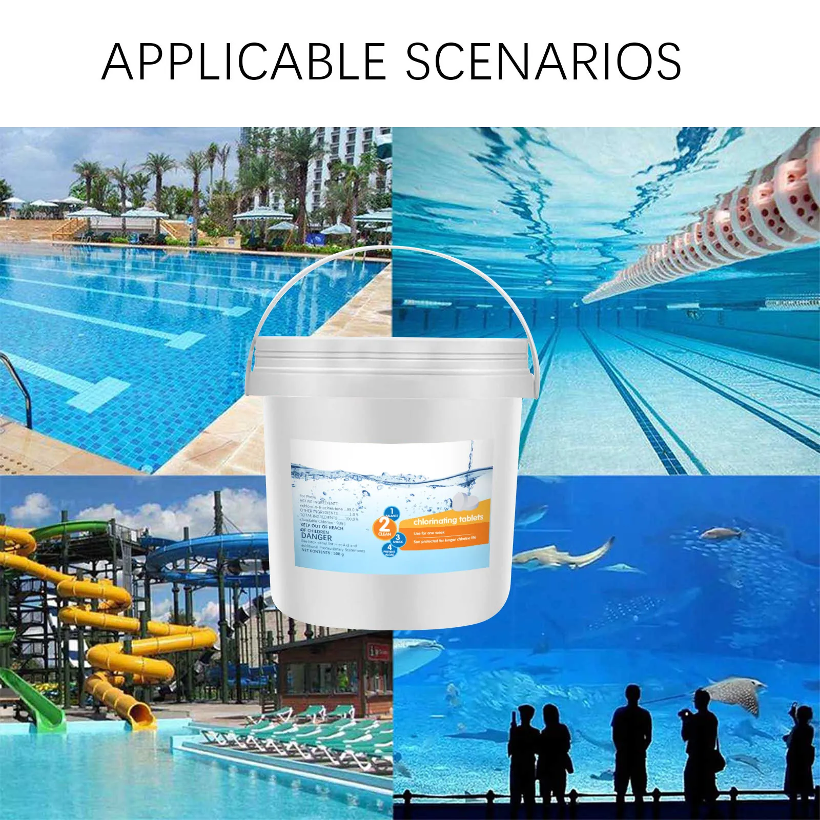 

1 Bottle Pool Cleaning Effervescent Chlorine Tablet Home Use Cleaning Swimming Pool Effervescent Tablets Sanitizing Tablets FFT