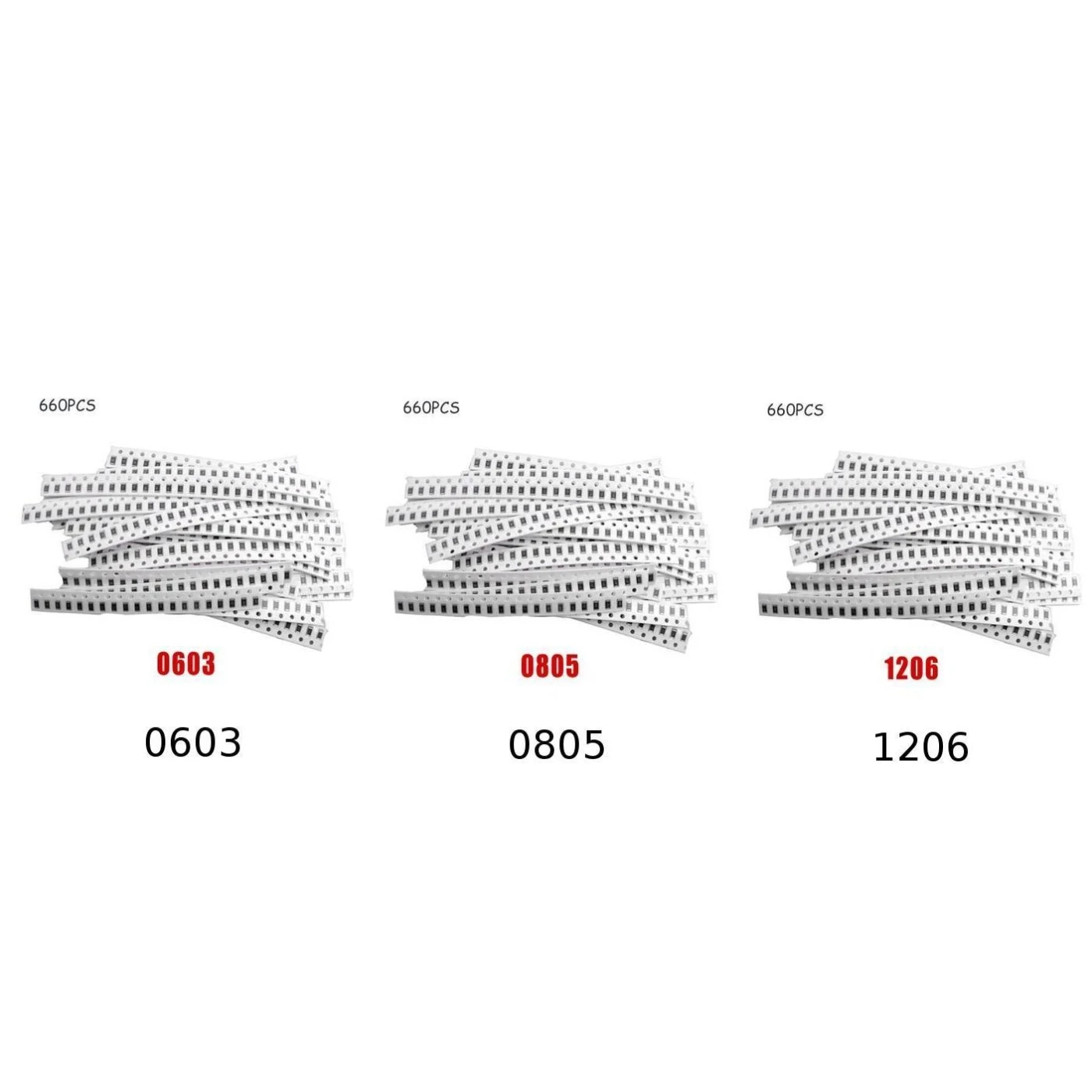 660 шт. 33 значения 1206 0805 0603 SMD Резистор Комплект (1ohm 1M Ом) 1% набор образцов|Детали и