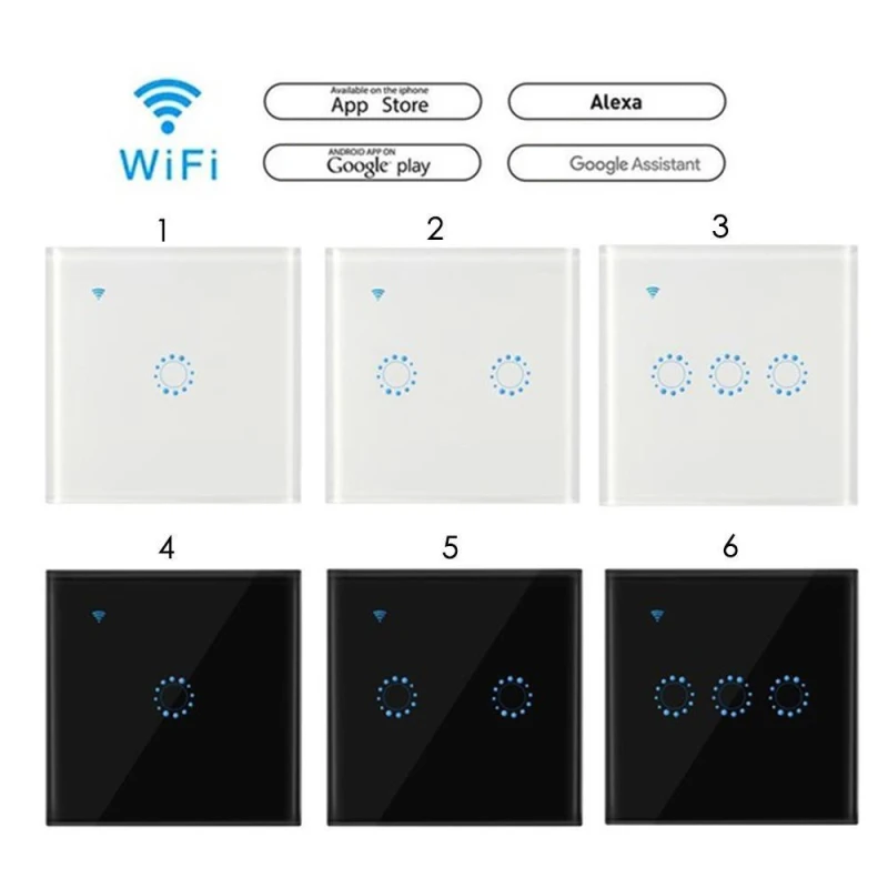 

Умный выключатель с сенсорной панелью и поддержкой Wi-Fi