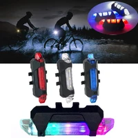 bicycle rear led light led bicycle rear tail light usb rechargeable mountain bike lamp waterproof light bicycle accessories