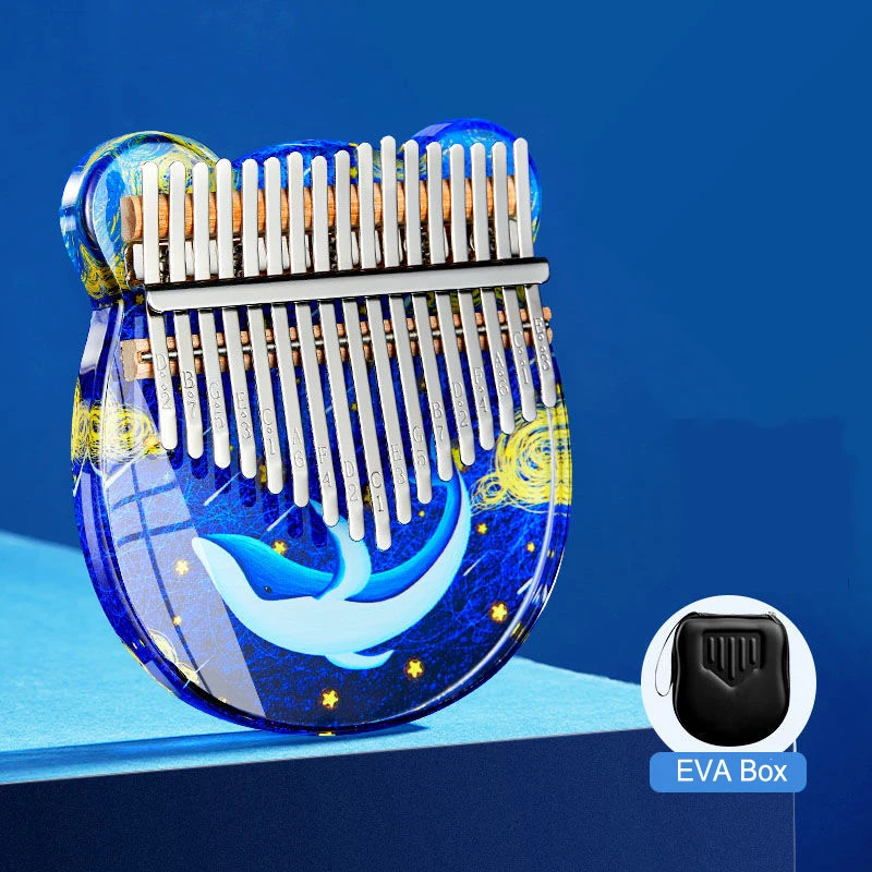 

17/21 Keys Kalimba Thumb Piano Portable Musical Instrument with EVA Box Exclusive Design Crystal Finger Piano Teclado Machine