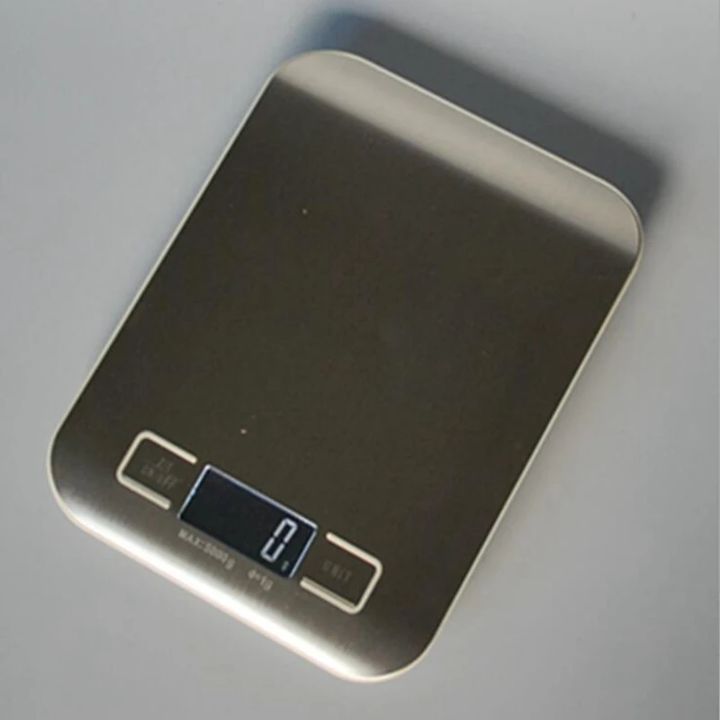 Ультратонкие бытовые электронные кухонные весы из нержавеющей стали для выпечки