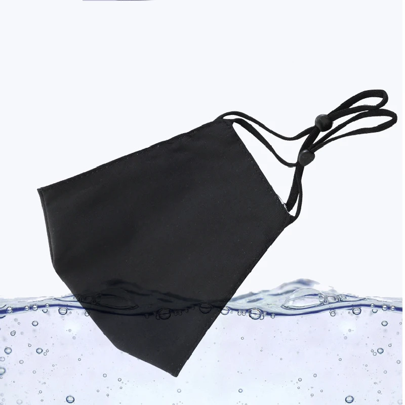 Маска хлопковая многоразовая черная Спортивная дышащая 2020 1 шт. утеплитель