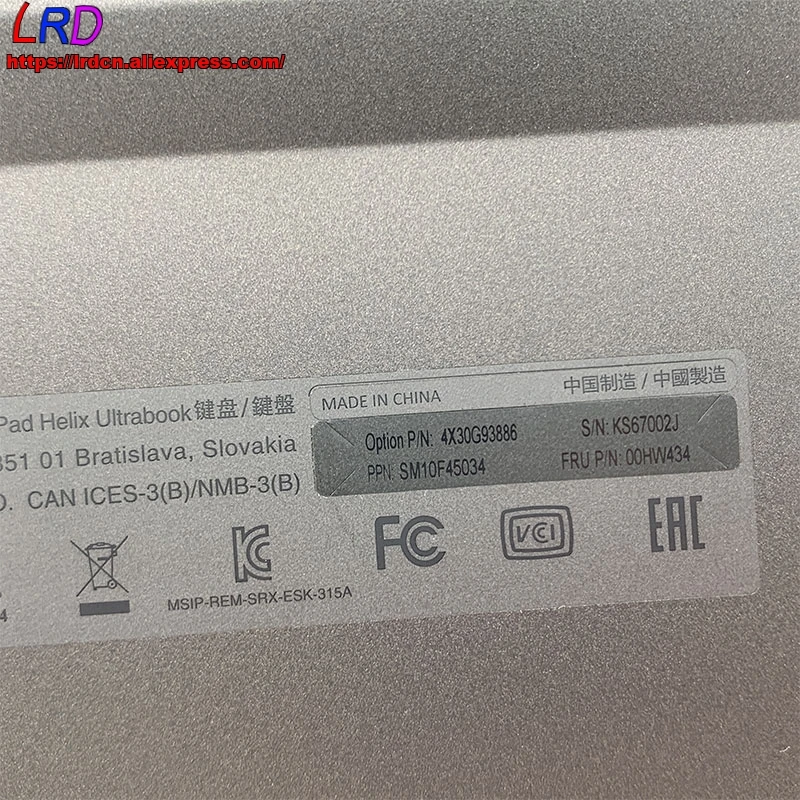 Новая Оригинальная TH тайская док-клавиатура для Lenovo Thinkpad Helix 2nd Gen 20CG 20CH Ultrabook 00HW434