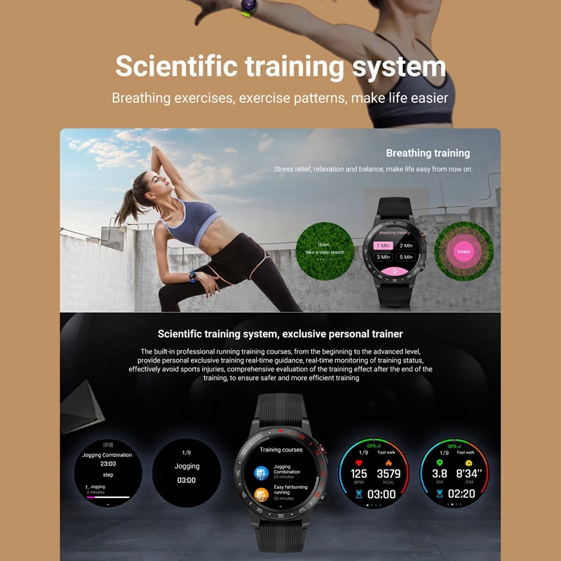 Горячая 3c смарт Часы Android gps Bluetooth альтиметр барометр поддержка пульса монитор