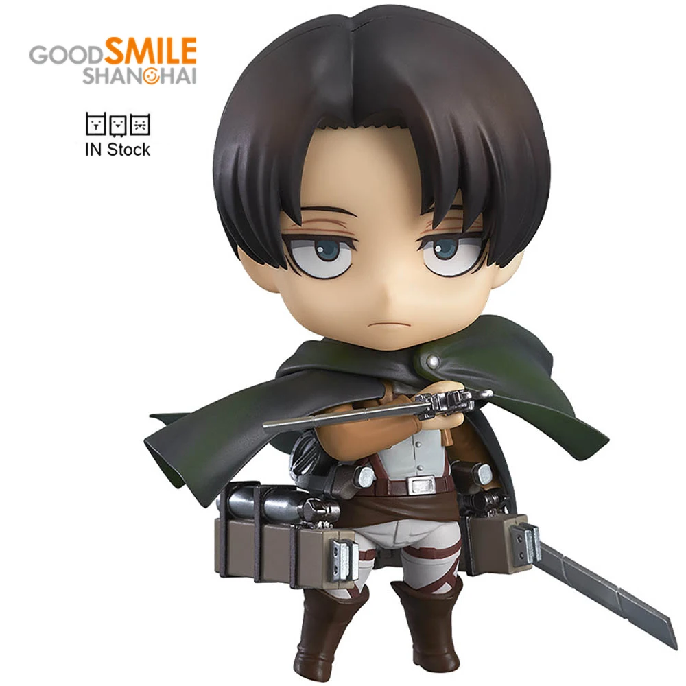 

In Stock Good Smile 390 Attack On Titan Nendoroid Levi Ackerman GSC Collection Model Anime Figure Kawaii Action Toys Gifts