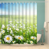 plants flowers cactus green leaves shower curtain wash shower waterproof mildewproof decor with hooks 180x200cm for bathroom