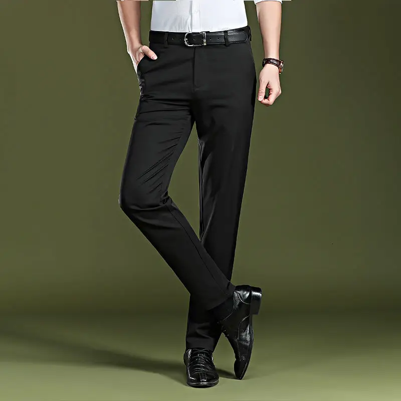 

Men's Trousers Casual 2021 New High End Business Thin Stretch Pants The Office A Formal Occasions Listing Fashion Trend