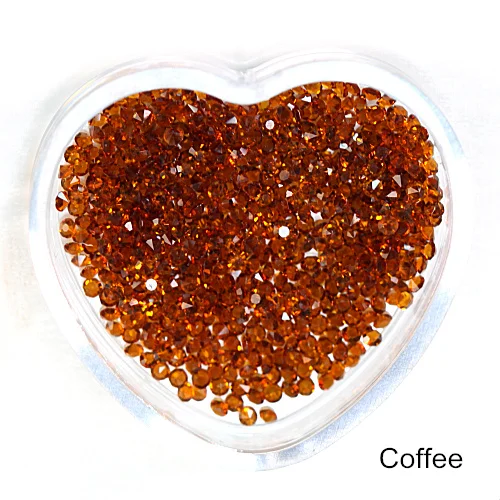Coffee 1,1 мм-1,6 мм стразы мини-Пикси стразы без горячей фиксации микро-циркониевые блестящие стразы мини-украшения для дизайна ногтей B3191 - Цвет: Coffee