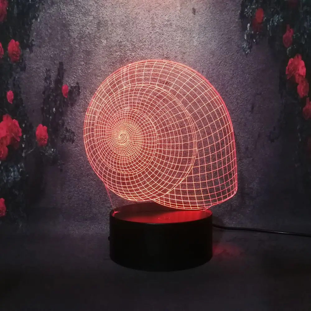 Рептилия Улитка усадка оболочка DIY стол ночник лампа 3D СВЕТОДИОДНЫЙ многоцветный