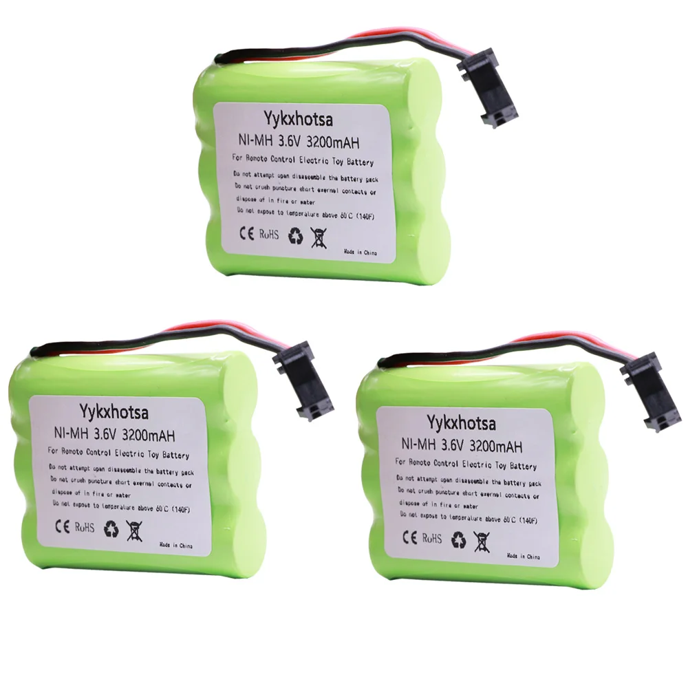 

2PCS 3.6V 3200mAh Ni-MH AA Battery pack M model 3.6V RC Battery For Rc toys Car boats parts high capacity 3.6V Battery toy parts