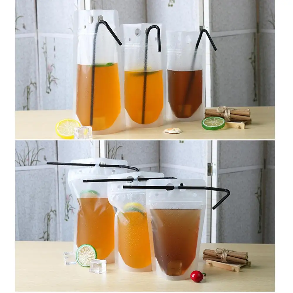 Прозрачный пластиковый пакет для питья упаковка сохранения свежести продуктов