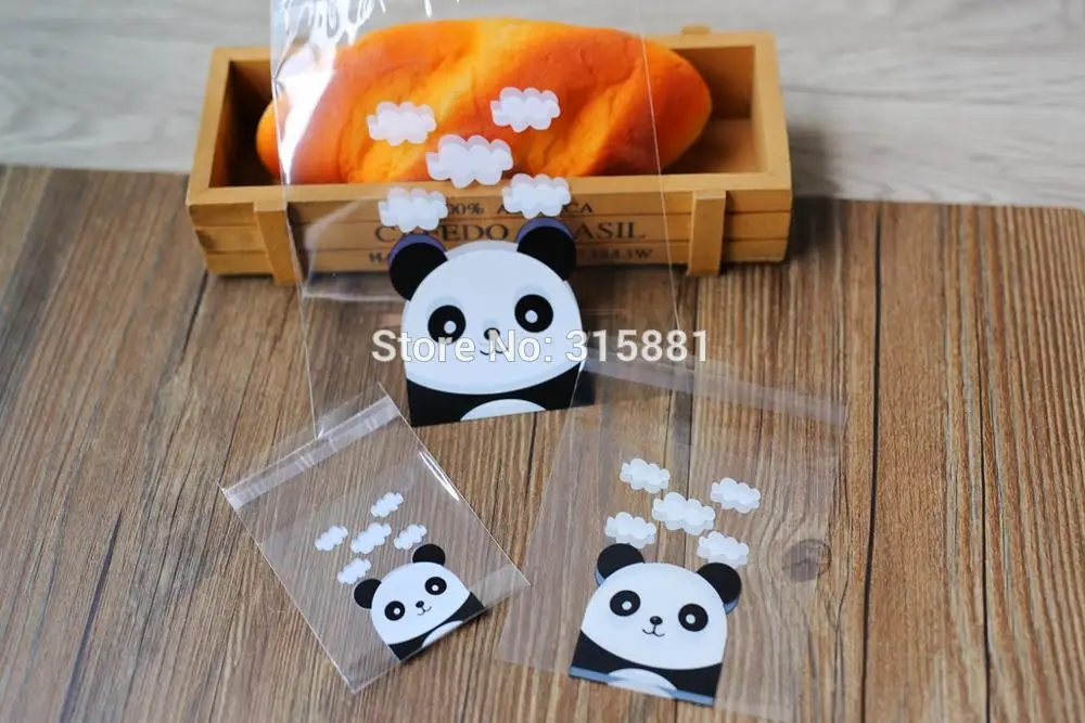 Милые панда пакеты для печенья самоклеющиеся уплотнения хлебобулочные