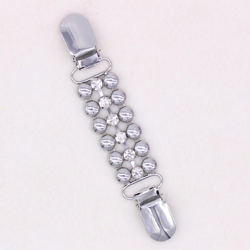 

Sweater Cardigan Clip Duck-mouth Silver Color Flexible Beaded Pearl Pin Brooch Shawl Collar Buckles For DIY Clothing Jewelry