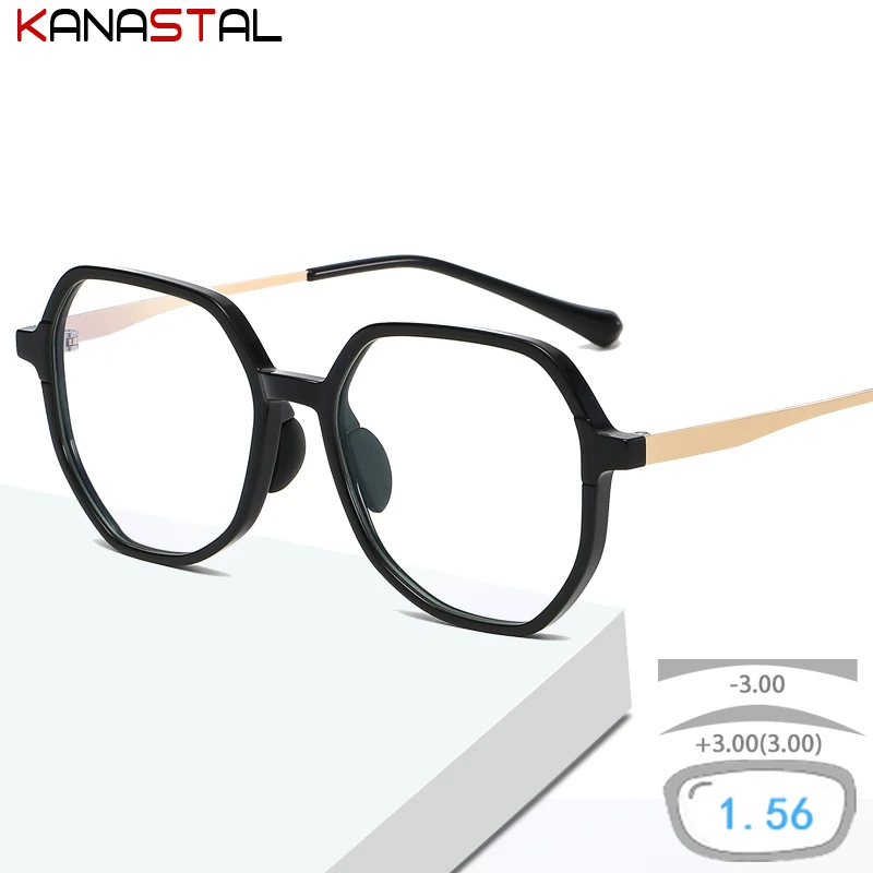 

Women Blue Light Blocking Glasses Men Myopia Hyperopia Reading Glasses Eyeglasses Frames TR Metal CR39Lens Prescription Eyewear