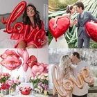 Воздушный шар LOVE Red лигатуры из фольги с надписью Love, украшение для Годовщины свадьбы, фотореквизит, воздушный шар