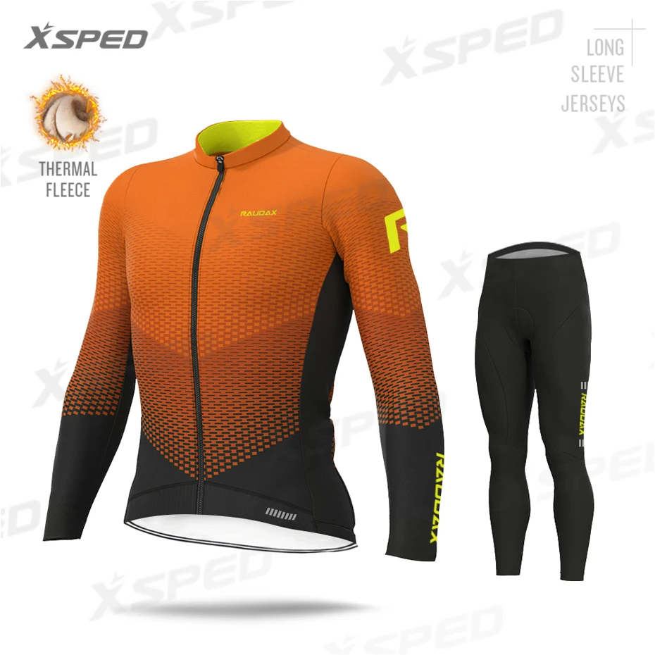 Normal Cycling Set Джерси с длинным рукавом, одежда для велоспорта Aleing, зимняя мужская велосипедная форма, термо флис, профессиональная команда, мужской теплый костюм для велоспорта, комбинезон, комплект - Цвет: Normal Cycling Set