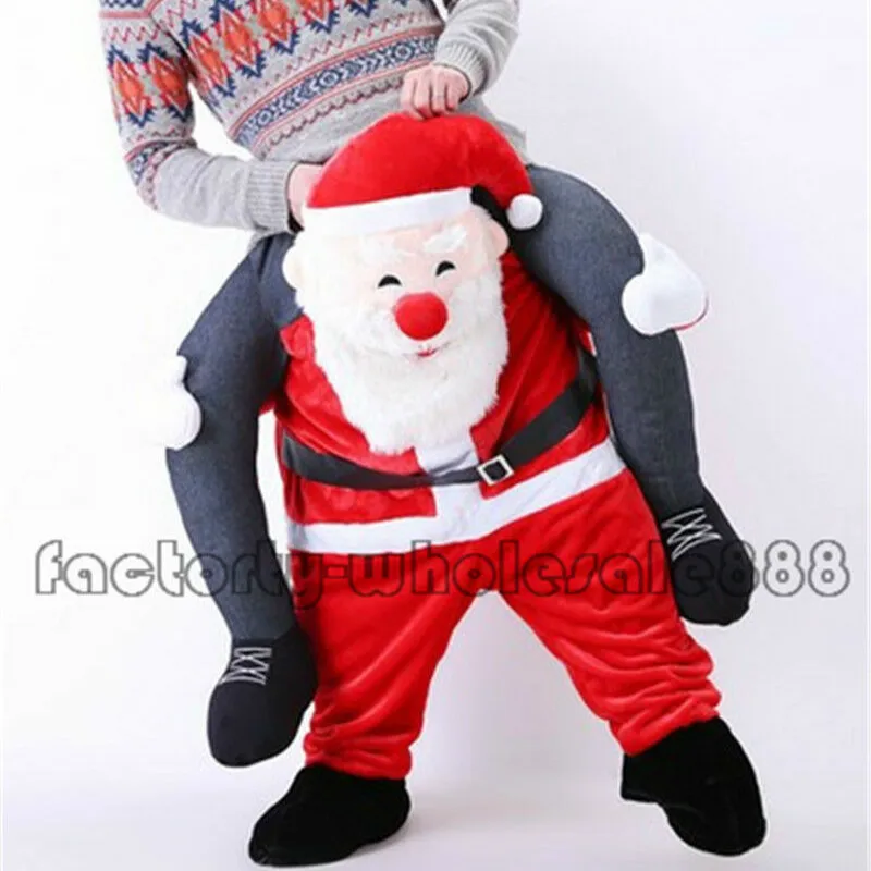 Веселитесь с Санта-Клаусом катайтесь на иллюзии накладные ножки костюм-талисман