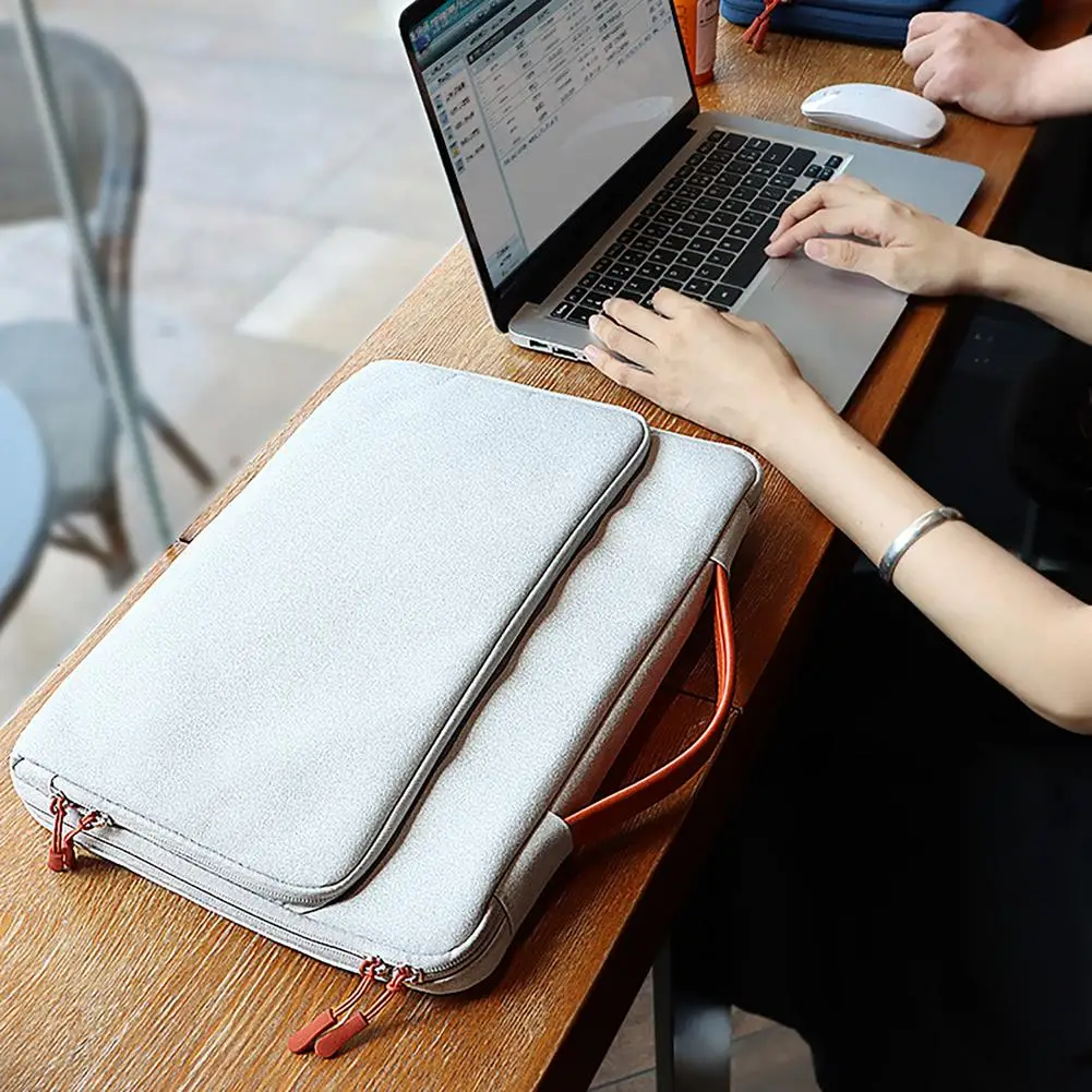 

Universal Laptop Sleeve Bag 13 Inch Notebook Handbag For Macbook M1 Case Cover Waterproof Side Carry Laptop Line Sleeve