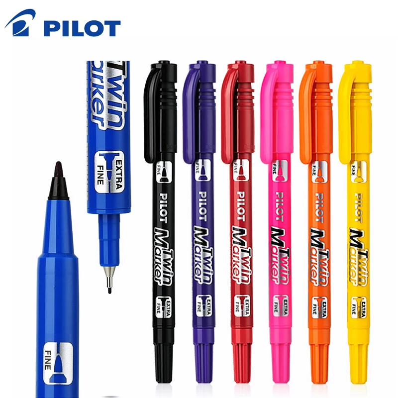 

1Pcs Pilot SCA-TM CD Marker Twin Marker 2 Tips Permanent Colorful Retail Double-head Oily Pen
