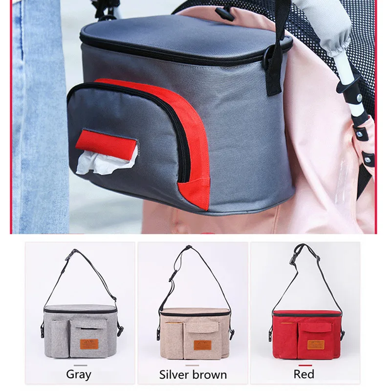 

Многофункциональная дорожная сумка для подгузников, однотонная сумка на плечо для мам и малышей, сумка для детской коляски, сменные подгузн...