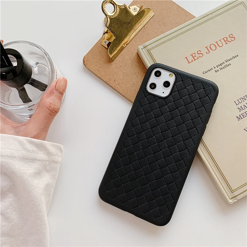 11 Pro Max чехол для Apple iPhone XS телефона вязаный тканый узор i11 11max 6 6s 7 8 Plus X XR s