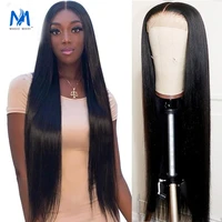 magic wave long straight 34 36 38 40 inch 13x4 lace front human hair wigs 10a peruvian virgin remy hair frontal for black women
