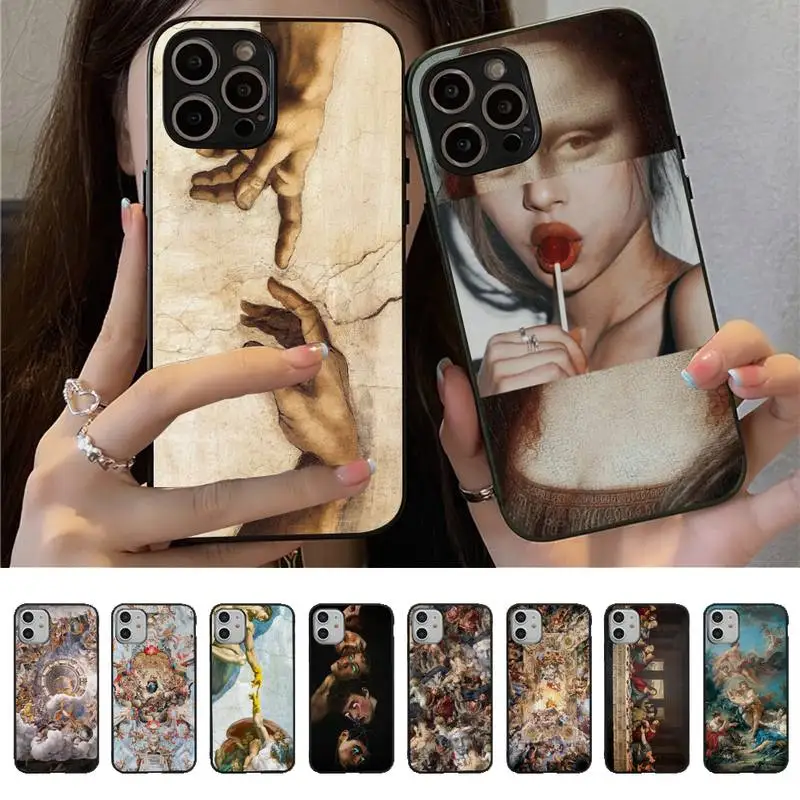 

Palace of versailles The Creation of Adam David Art Phone Case For iPhone 13 11 8 7 6 6S Plus X XS MAX 5 5S SE 2020 XR 11 pro
