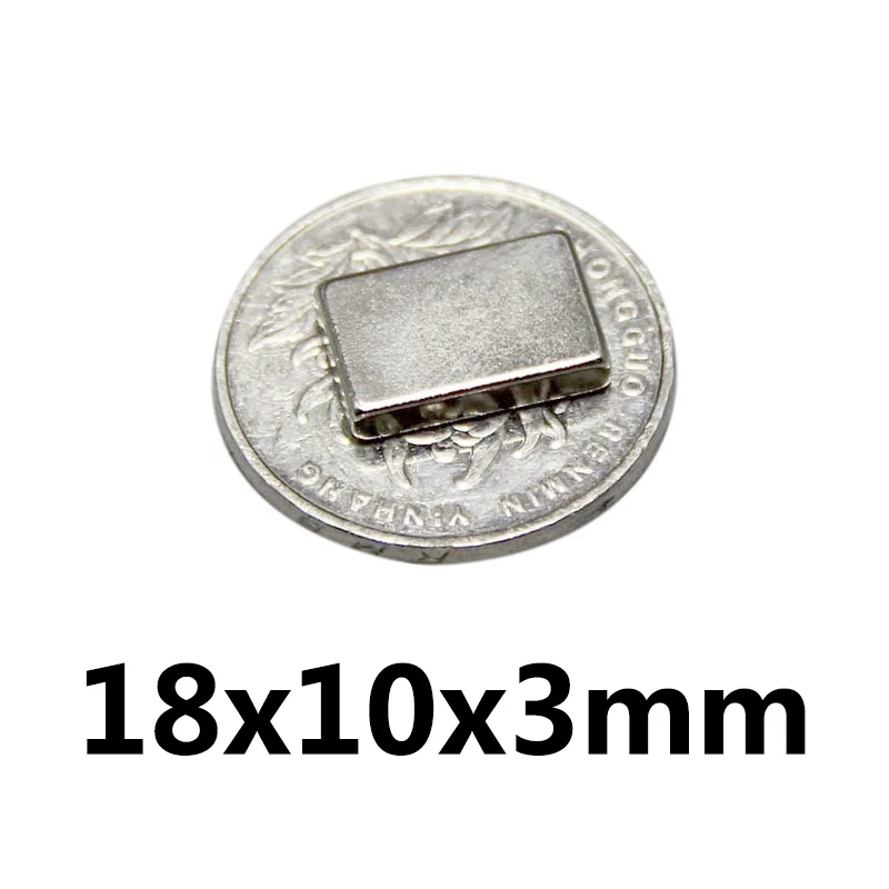 

20~500PCS 18x10x3mm N35 NdFeB Strong Rare Earth Magnet Thick Block Rectangular Neodymium Magnet Strip Magnetic 18*10*3mm