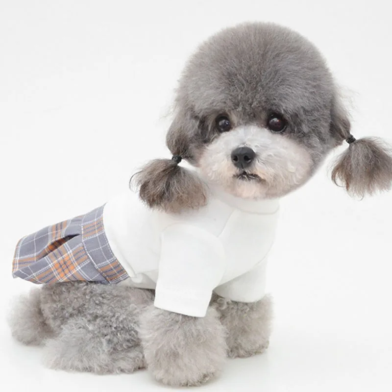 Одежда для домашних животных вязаные платья собак футболка маленьких Мальты