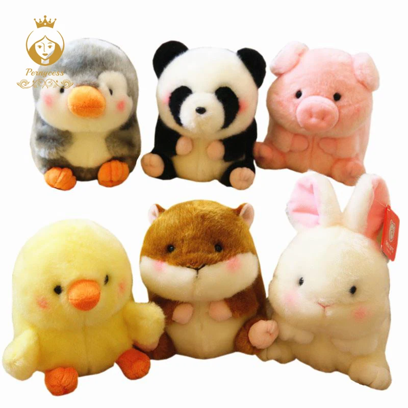 1 шт., 18 см, Kawaii, кукла Пингвин, кролик, хомяк, панда, свинья, плюшевая игрушка, мини-Имитация животных, плюшевая кукла, детская игрушка, домашний декор