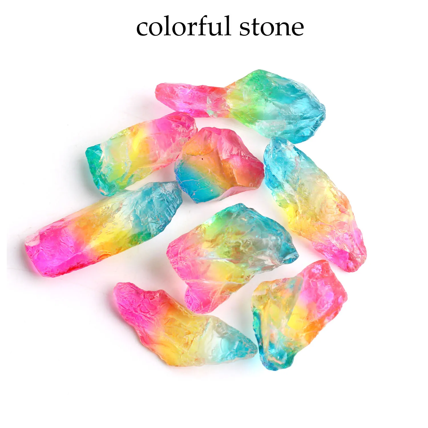 1 шт. чакра с гальваническим покрытием кварцевый кристалл красочный камень