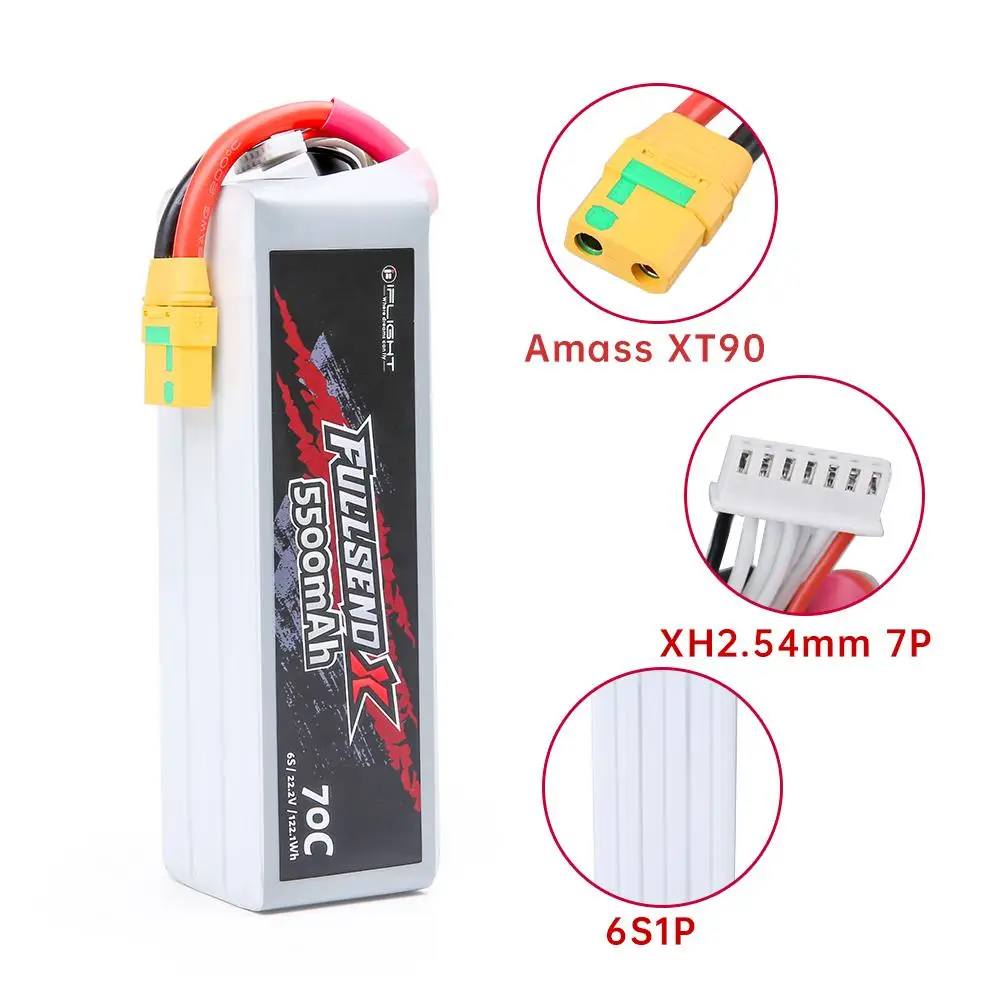 

IFlight Fullsend X Series 4400mAh/5500mAh 22,2 V/29,6 V 70C 6S/8S LiPo аккумулятор для iFlight X8 Quadcopter XT90 Plug DIY часть