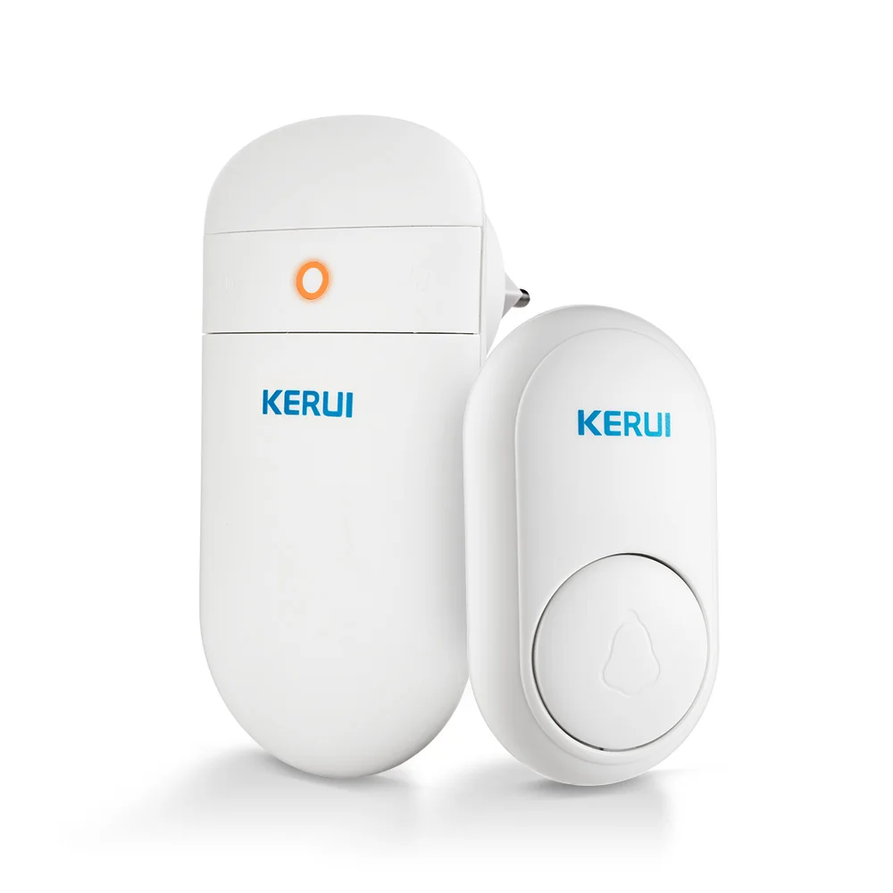1receiver 1doorbell KERUI M518 беспроводной дверной звонок самостоятельное производство электроэнергии Домашняя безопасность Добро пожаловать умный дверной звонок светодиодный светильник 52 Песни с кнопкой - Цвет: 1receiver 1doorbell