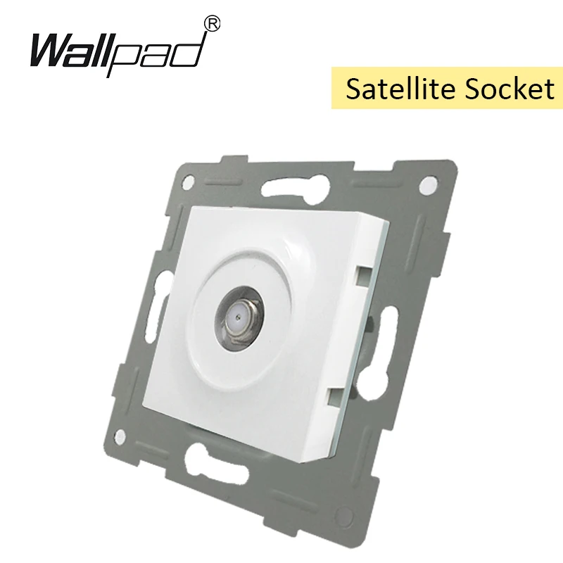 Satellite Socket DIY ЕС функциональный ключ для модуля белый кнопочный переключатель и розетка с когтями монтажный Wallpad L6 серии - Цвет: Satellite Socket