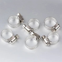 10pcs stainless steel drive hose clamp tri clamp adjustable fuel line pipe worm gear clip clamp tube fasterner clip