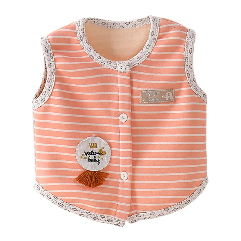 Детский жилет на осень и зиму модная повседневная теплая хлопковая безрукавка в