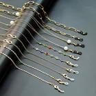 Цепочки для маскировки солнцезащитных очков для женщин, бусы на шнурок, цепочки для очков с акриловыми жемчужинами и кристаллами, новинка 2019, оптовая продажа модных украшений