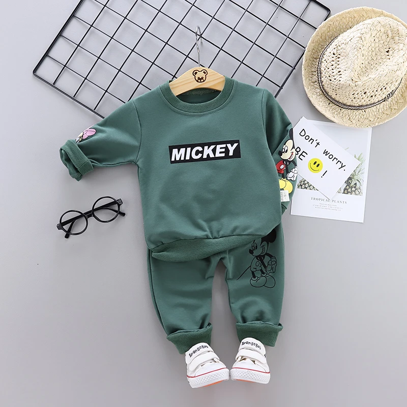 Baby Clothes For Spring Autumn Infant Cartoon Suits Kids Long Sleeve T-shirt Sets Children Fashion Tracksuits Toddler Clothing | Детская
