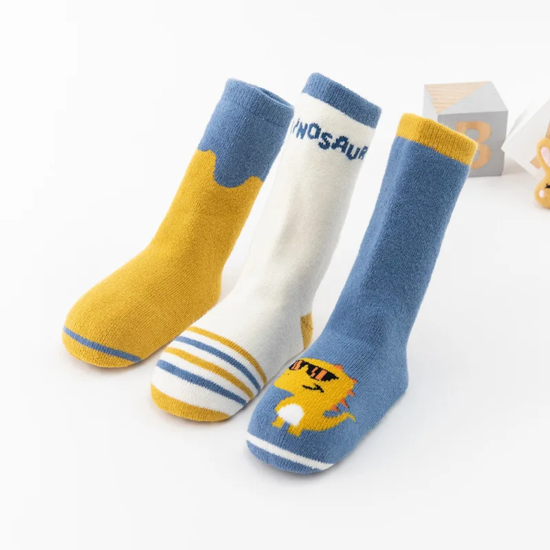 3 пары детских носочков зимние хлопковые носочки для новорожденных милые