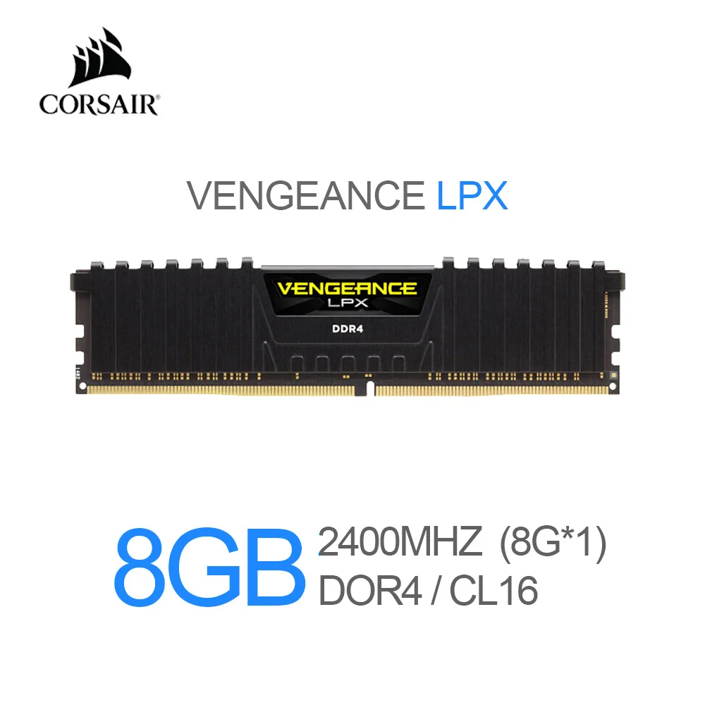 Фото Corsair месть LPX 8 Гб (1X8 ГБ) DDR4 2400 (PC4-19200) C16 1 35 V настольных компьютеров-черный |