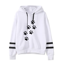 autumn winter hoodies for female fashion cat claw printed long sleeve pullover sweatshirts casual girls cute hooded tops