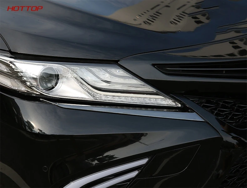 Автомобильные фары из нержавеющей стали, брови, веки для Toyota Camry, автомобильный Стайлинг, передняя фара, брови, накладка, аксессуары