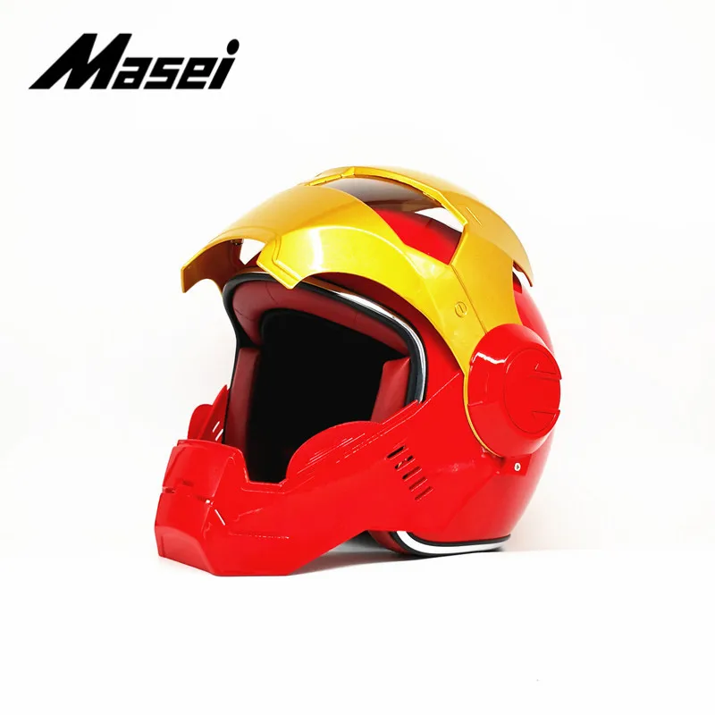 Masei шлем Железного человека moto rcycle половина с открытым лицом шлем-каска cross