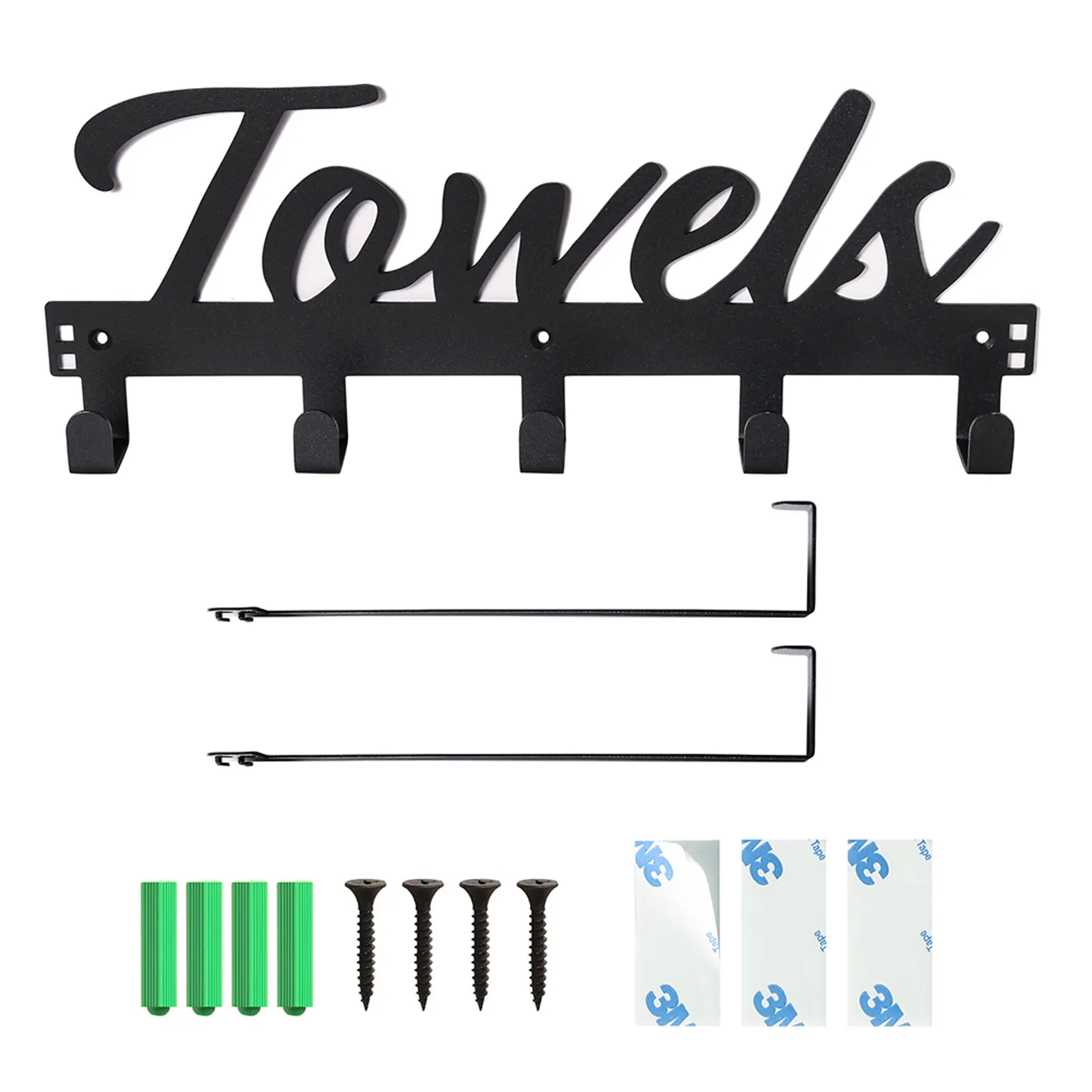 

Metal Door Hook Letter Design Strong Capacity Key Hanger Space Saving Heavy Duty Gift Kitchen Home Decoration