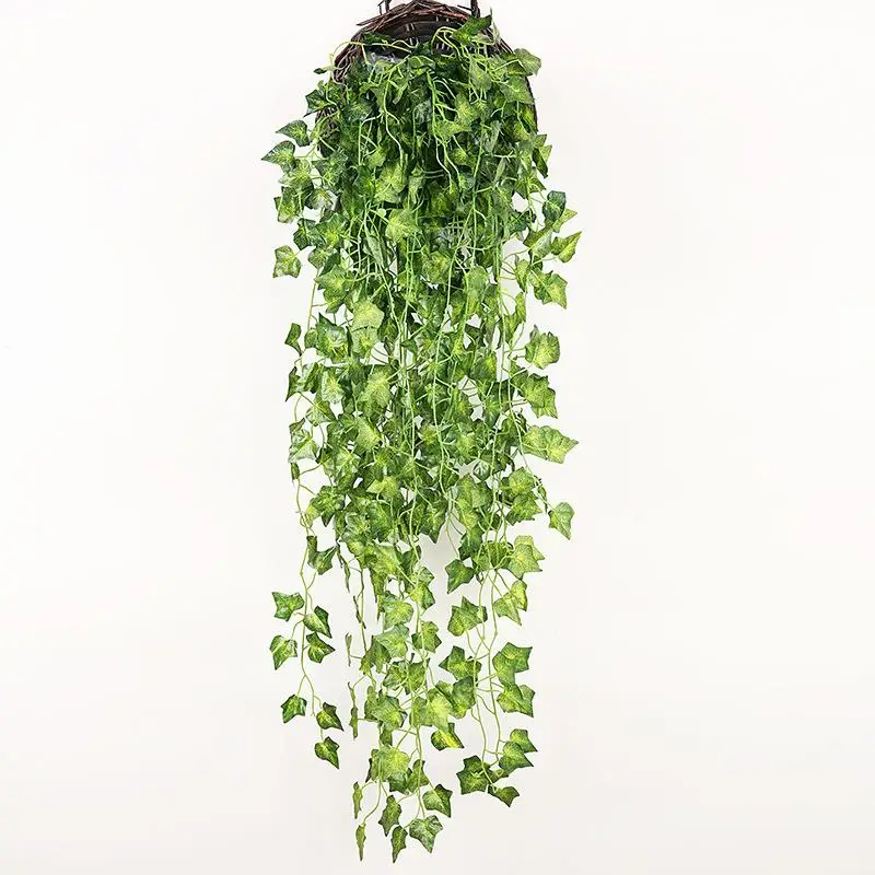 

New 90 cm artificial green plant hanging ivy leaf radish seaweed grape fake flower vine home decoration flower party decoration