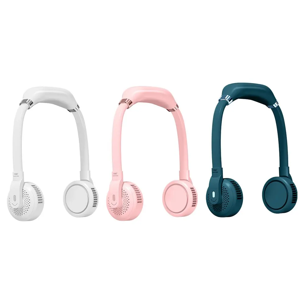 

Portable Neck Fan Hand Free Personal Mini Bladeless Fans USB Neck Hang Fan Wearable Neck Fan For Traveling Sports Office