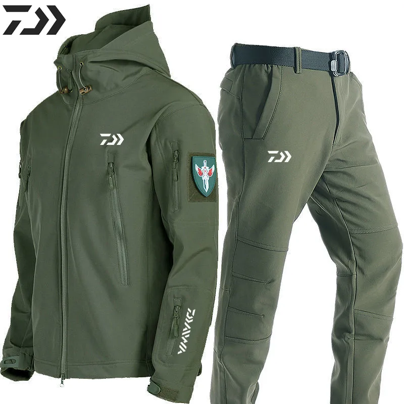 

Fishing Clothes Winter Daiwa Fishing Clothing Set Waterproof Windproof Suit for Fishing Wear Breathable Man Outdoor Soft Shell