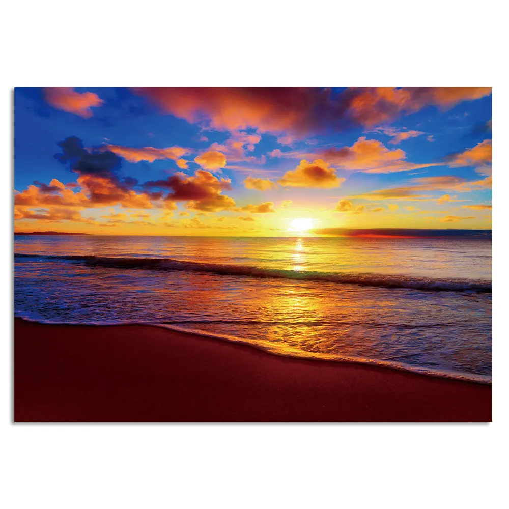 Алмазная живопись &quotсделай сам&quot закат по морю 5D полноформатная алмазная