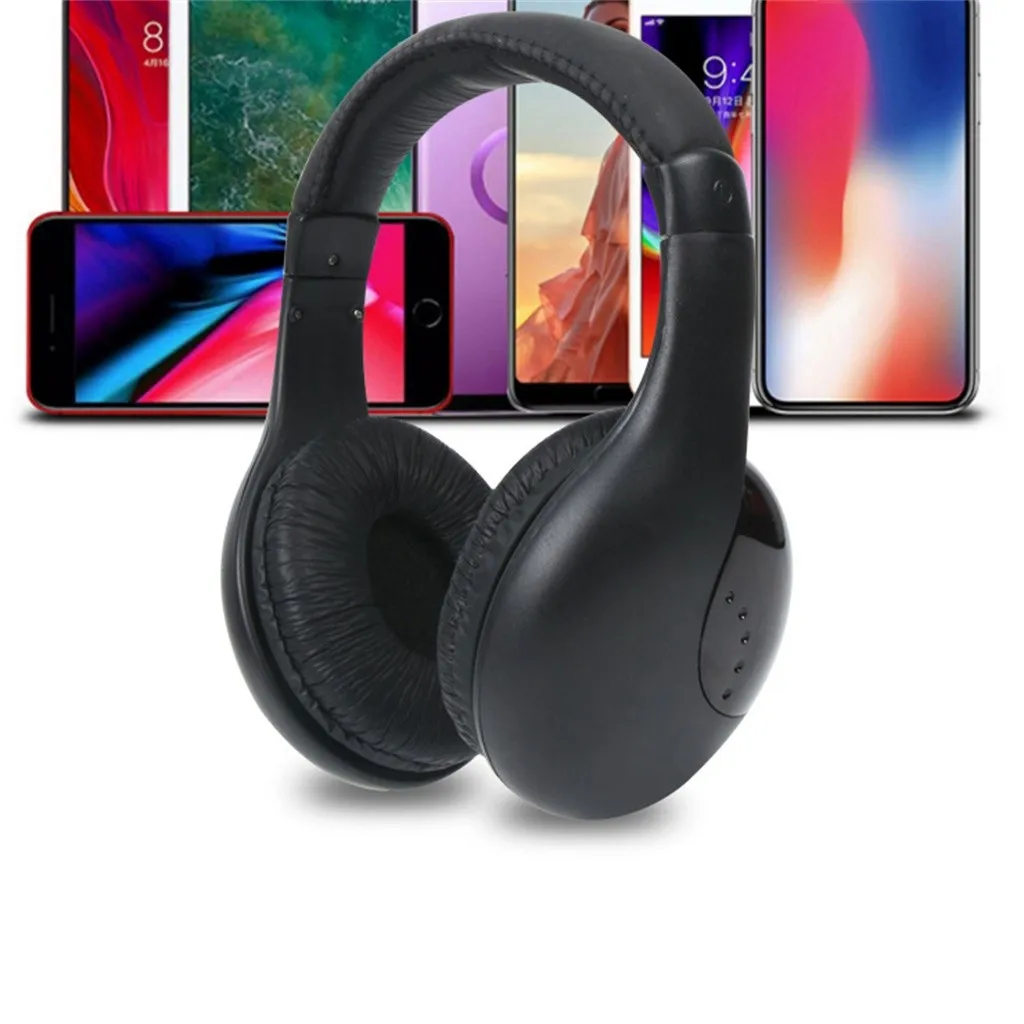 5 в 1 гарнитура беспроводные наушники RF для ТВ DVD PC FM радио беспроводной мониторинг